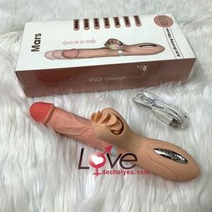 Dương vật giả  Evo Mars rung thụt liếm sưởi ấm- chiến binh sao hỏa 